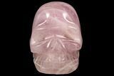 Polished Rose Quartz Crystal Skull #108353-2